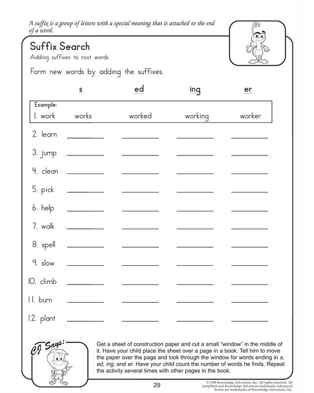 Prefixes And Suffixes Worksheets For Grade 7