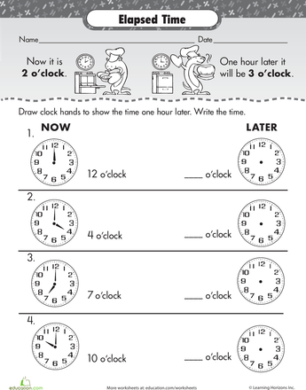 Elapsed Time Worksheets Grade 2