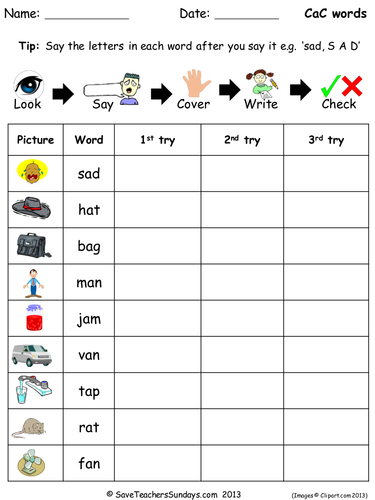 Grade 1 Worksheets Spelling