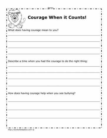 Character Education Worksheets