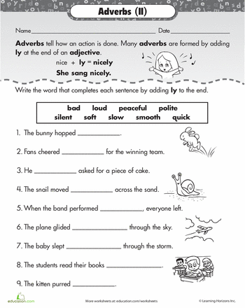 Pdf Adverbs Worksheet With Answers