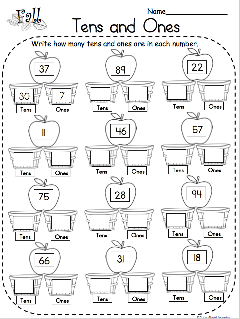 Hundreds Tens And Ones Worksheets For First Grade