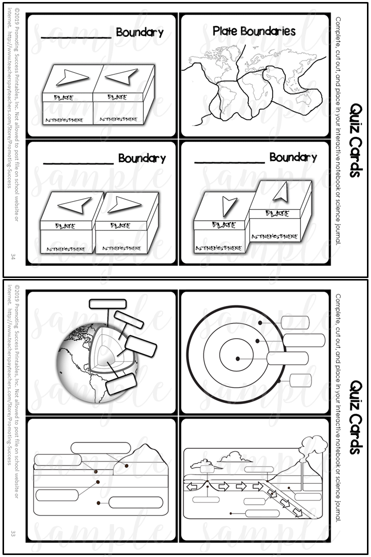 Plate Tectonics Worksheet 6th Grade