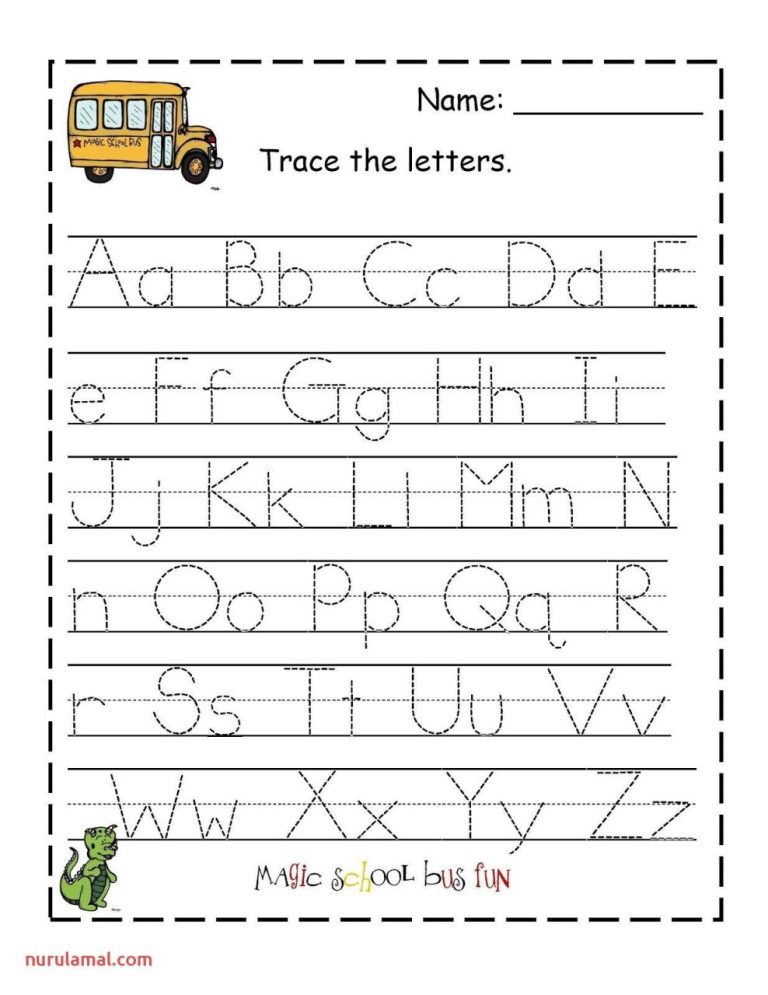Traceable Alphabet Letters For Kids