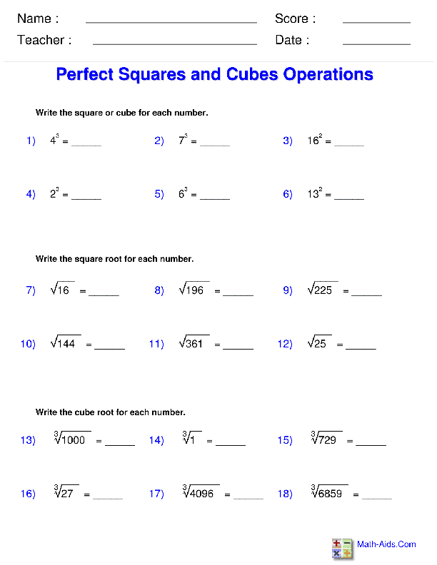 Simplifying Radical Equations Worksheet