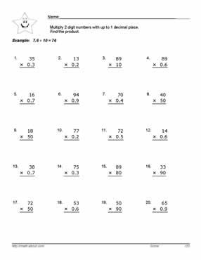 Double Digit Multiplication Worksheets Grade 5