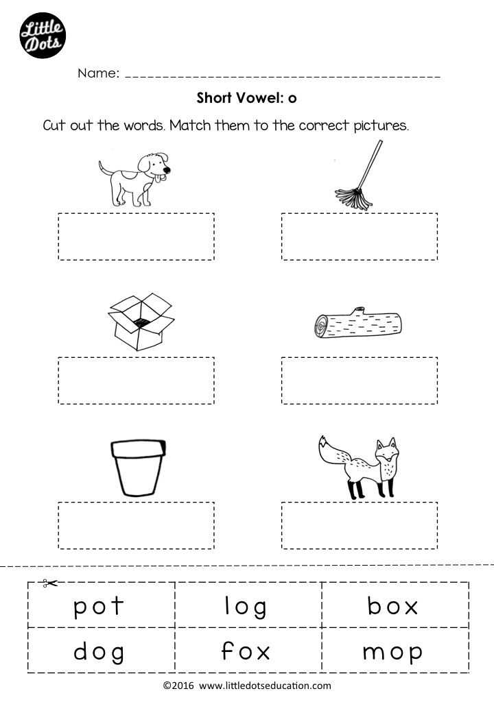 Short Vowel Worksheets For First Grade