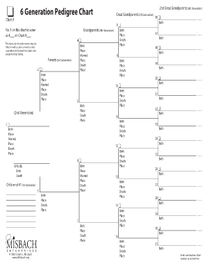 Genealogy Pedigree Charts Worksheet