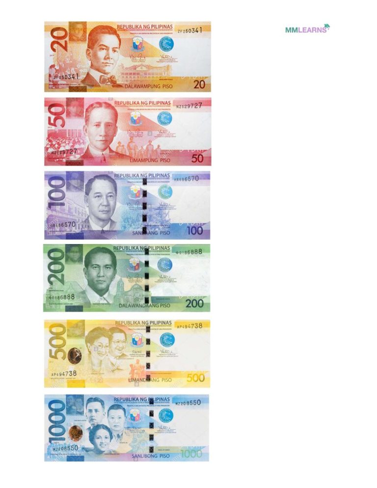 Philippine Money Worksheets Grade 1