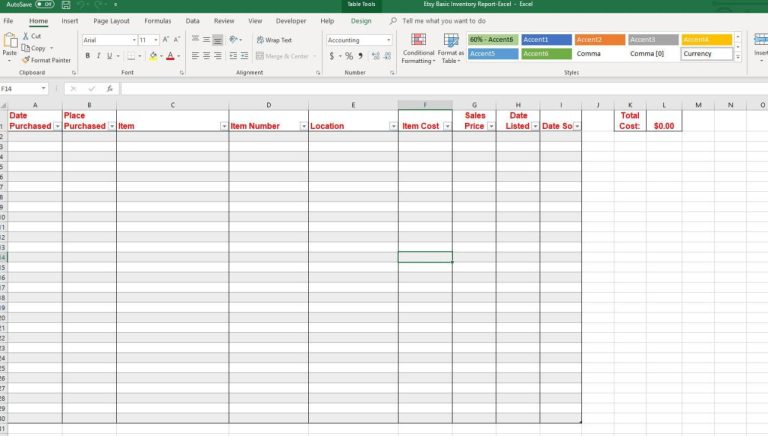 Worksheet Excel Template