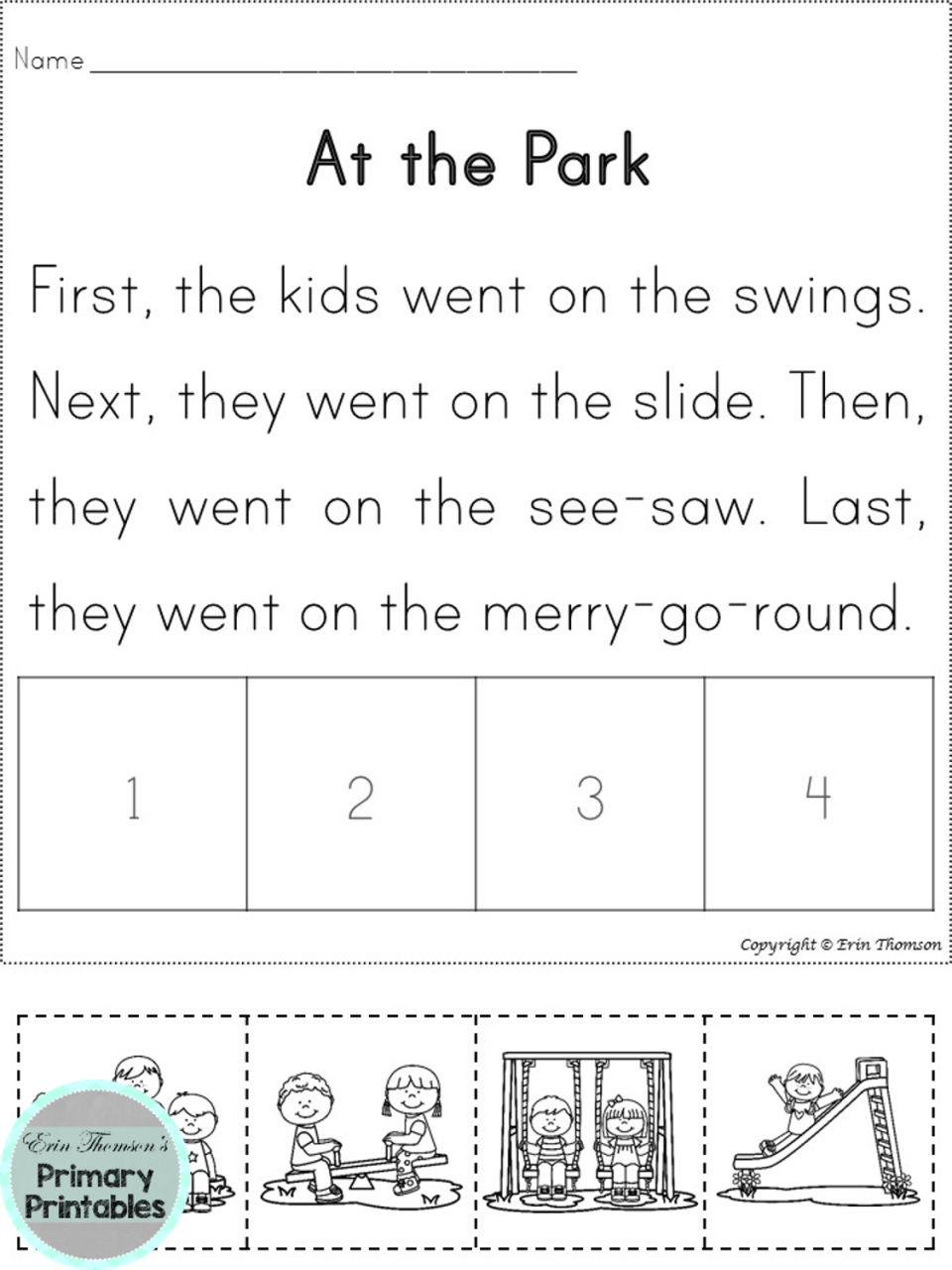 Grade 4 Sequencing Events In A Story Worksheets