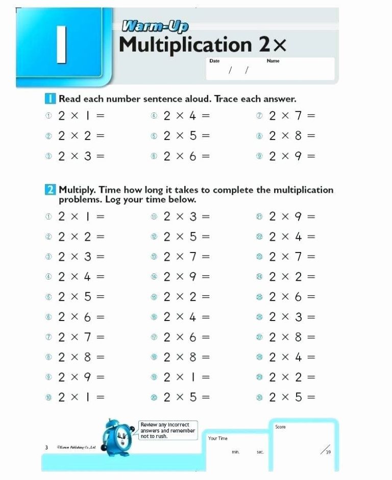 Kumon Math Worksheets For Grade 2