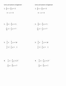 System Of Equations Worksheet Pdf