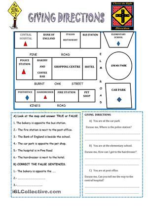 Directions Worksheet For Grade 3