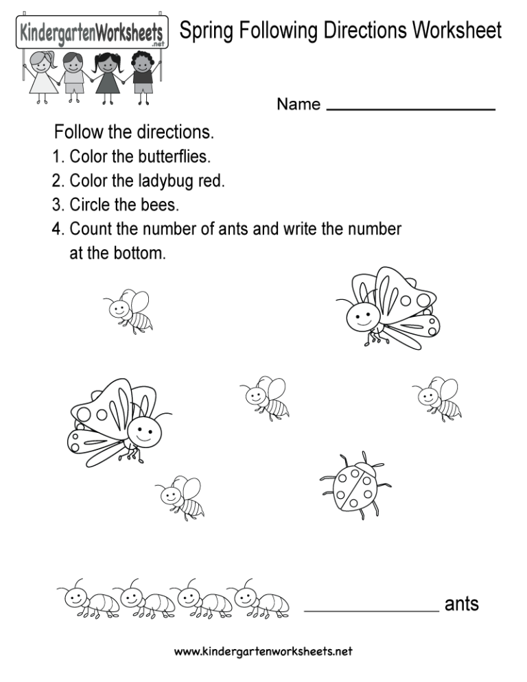Following Directions Worksheets For Highschool Students Pdf