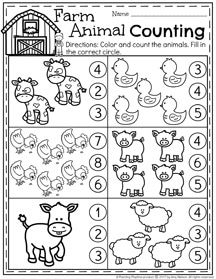 Farm Animals Worksheet For Kids