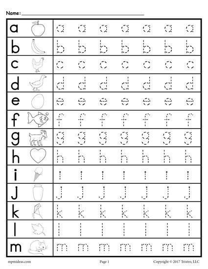 Free Printable Alphabet Letters To Trace