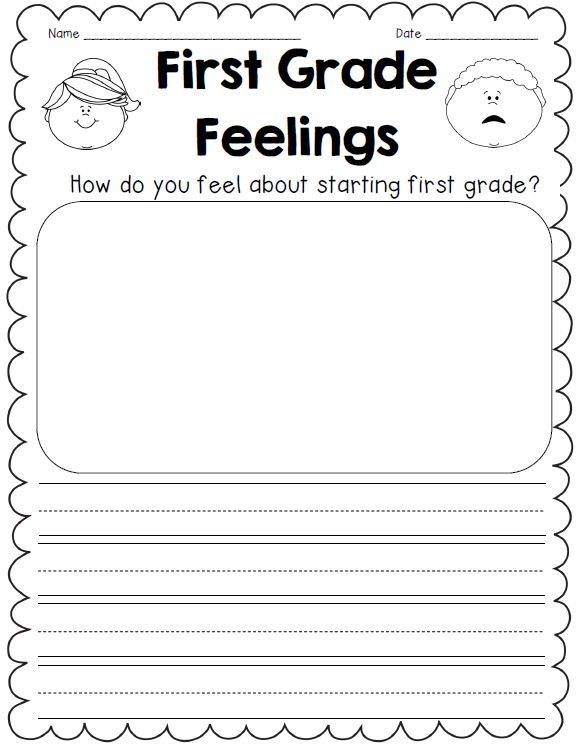 Writing Sheets For First Graders