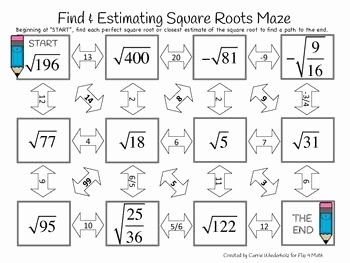 Square Root Worksheets Grade 7