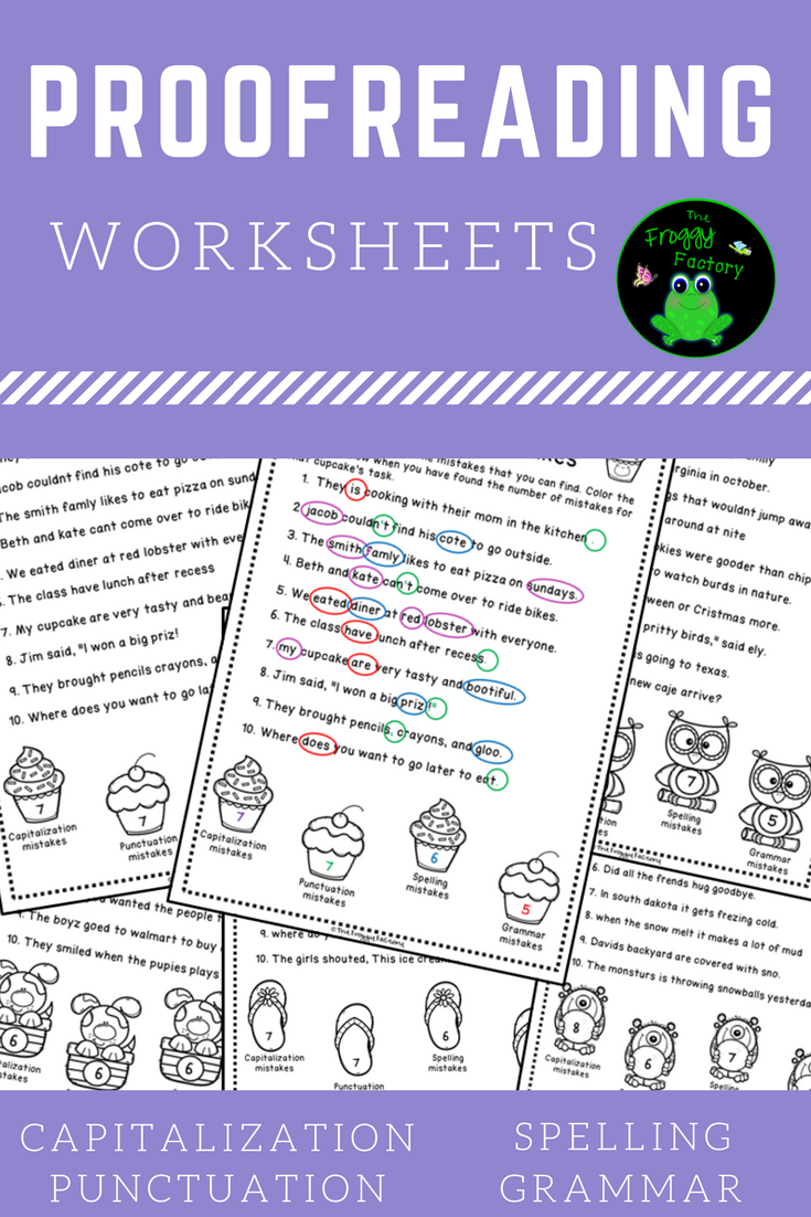 Editing Worksheets Proofreading Worksheets