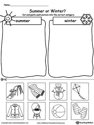 Summer Worksheets Preschool