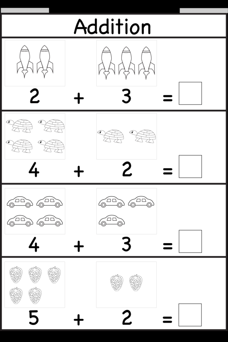 Addition Worksheets With Pictures Free