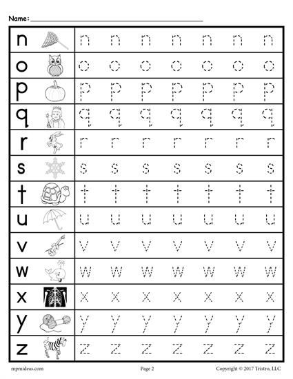 Printable Alphabet Tracing Sheet