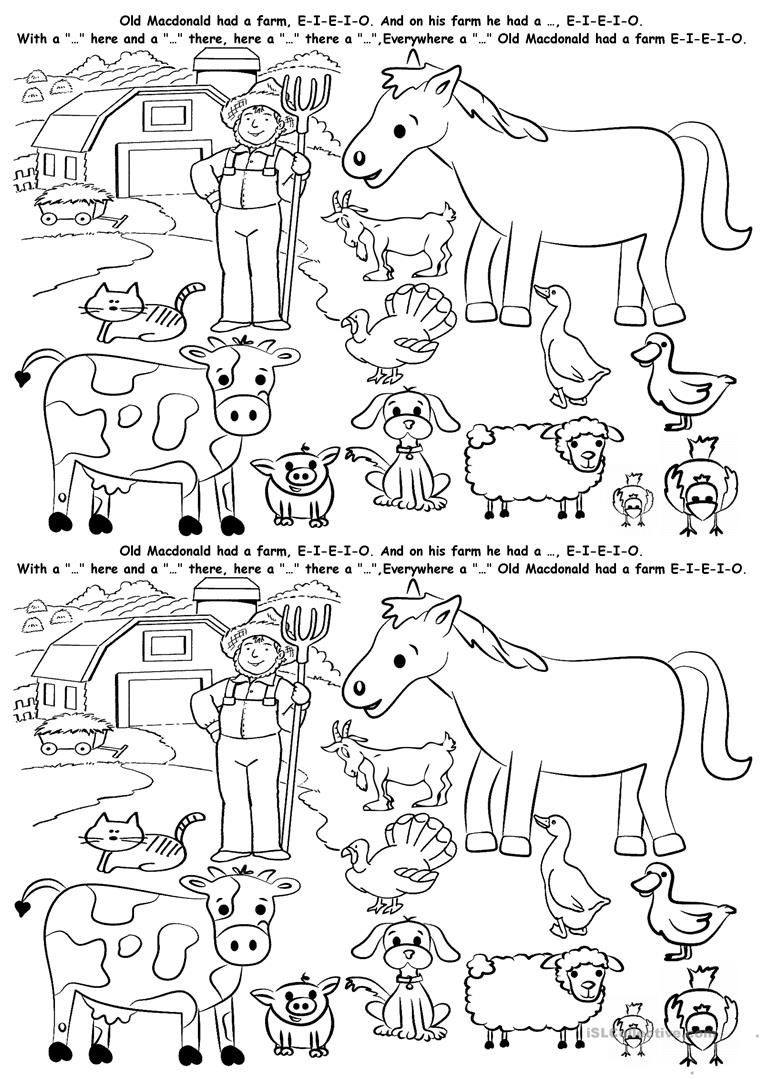 Farm Animals Worksheets Pdf
