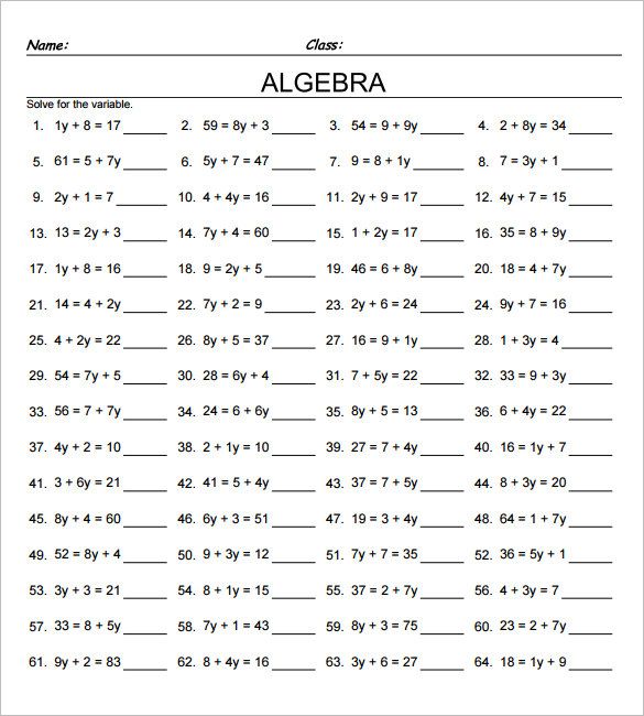 Free 7th Grade Math Worksheets Pdf