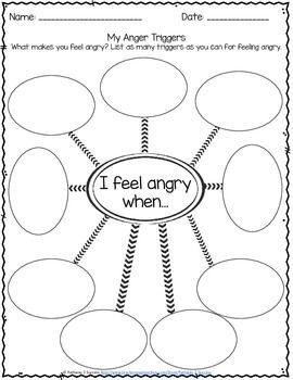 Anger Worksheets For Kids Pdf