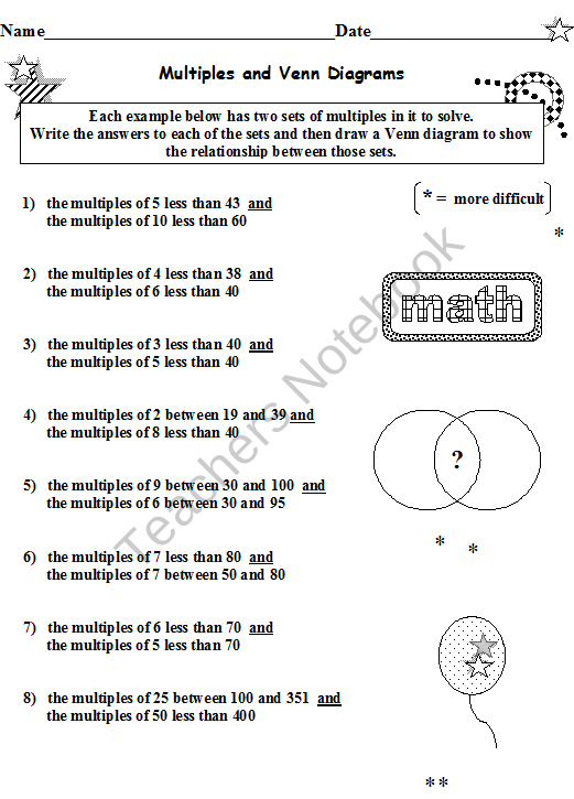 Multiples Worksheets For Class 4