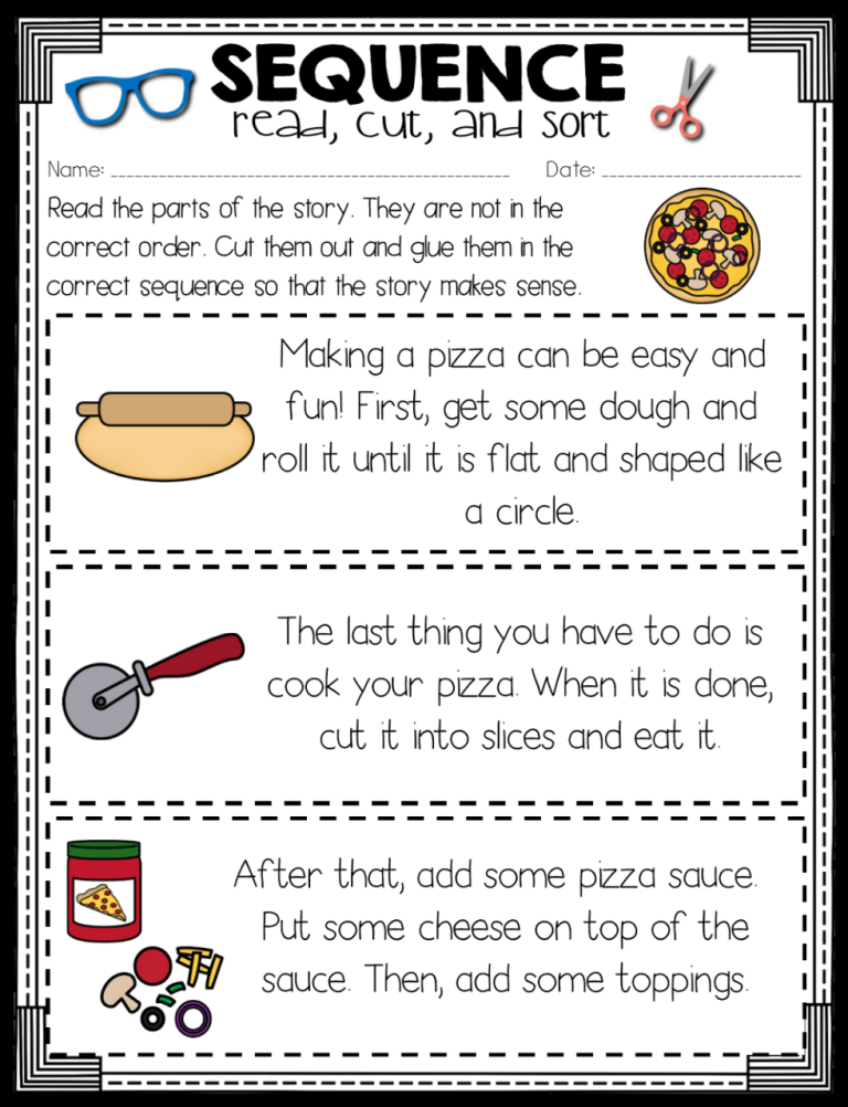 Sequencing Events In A Story Worksheets For Grade 2