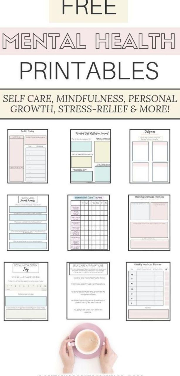 Free Printable Mental Health Worksheets Pdf
