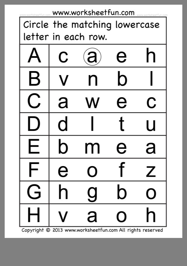 Alphabet Worksheets For Kindergarten English