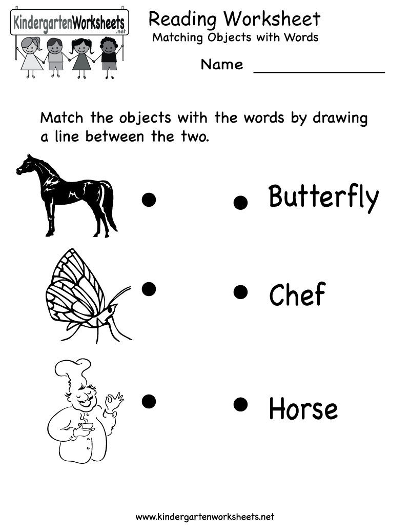 English Worksheets For Kids Kindergarten