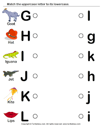 Matching Alphabet Worksheets For Kindergarten