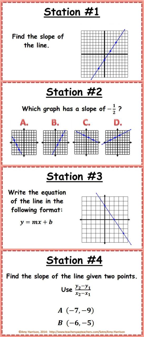 7th Grade 8th Grade Linear Equations Worksheet