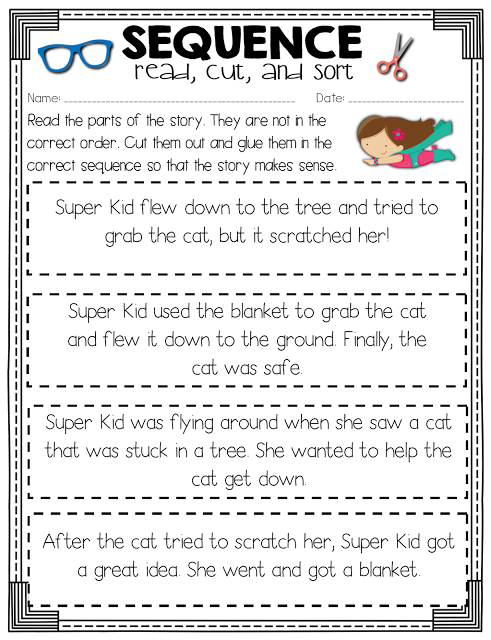 1st Grade Sequencing Events In A Story Worksheets