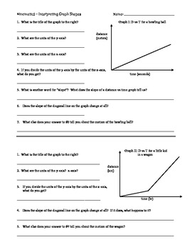 Interpreting Graphs Worksheet Science