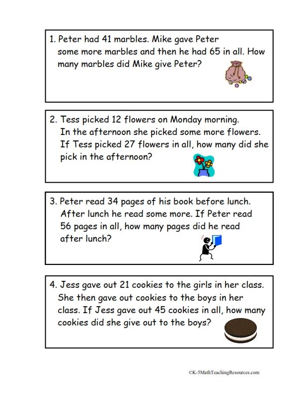 Subtraction Word Problems For Grade 2 With Answers