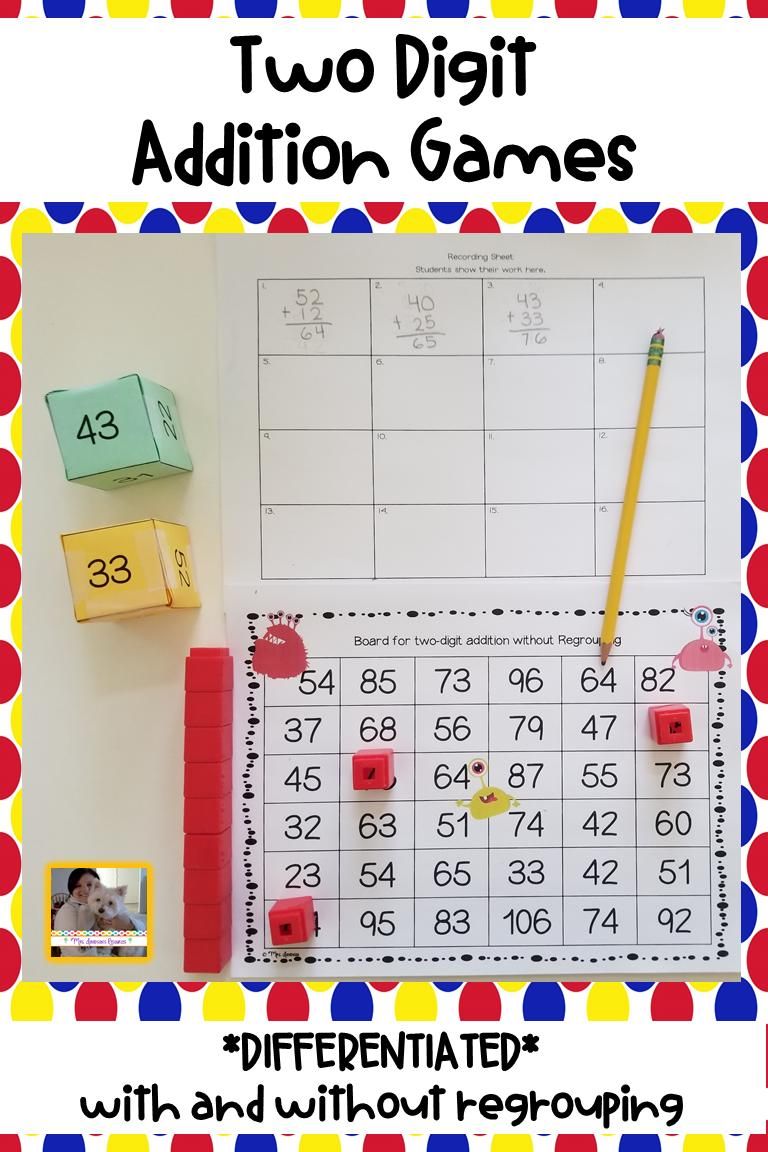 Double Digit Addition Without Regrouping Games