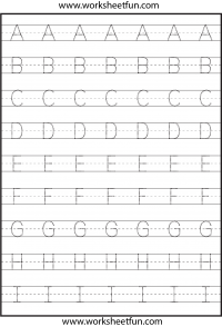 Preschool Capital Letter Tracing Worksheets