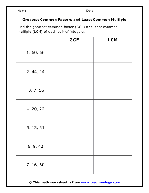 Finding The Least Common Denominator Worksheets Pdf