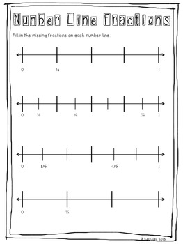 Fractions On A Number Line Worksheet Year 3