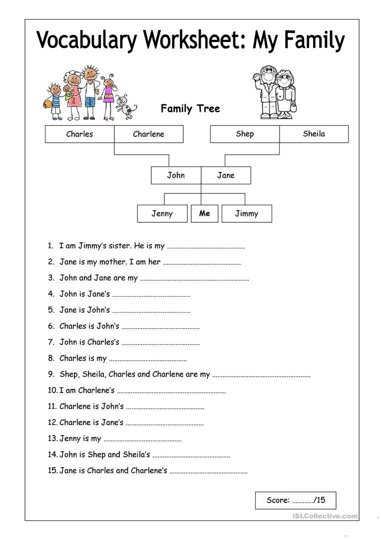 Family Worksheets Pdf