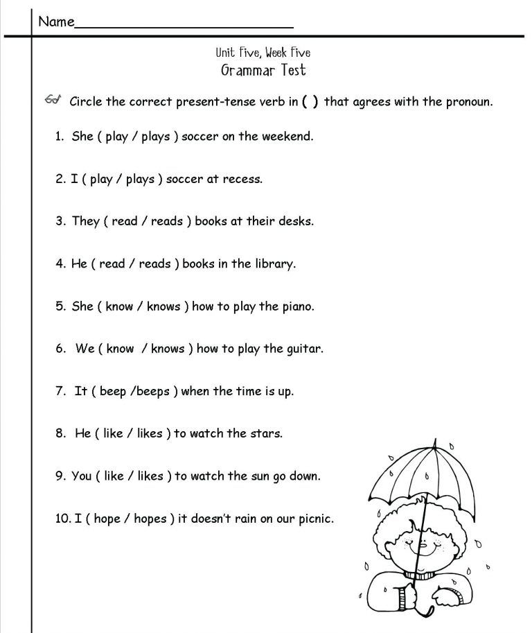 2nd Grade English Worksheets For Kids