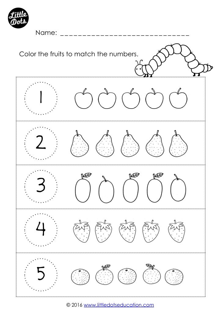 The Very Hungry Caterpillar Activities Worksheets