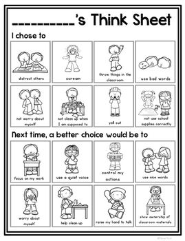 Think Sheet For Kids