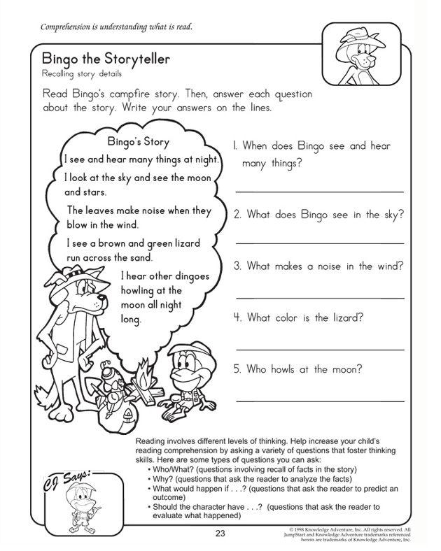 Reading Comprehension 2nd Grade Worksheets Free