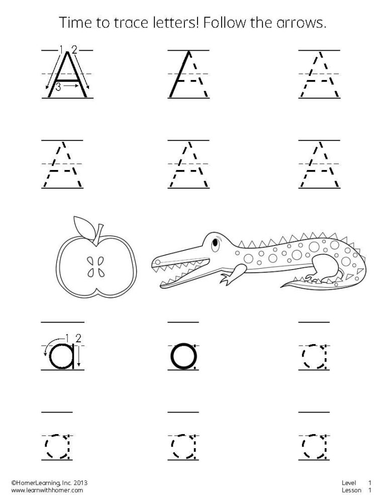 Letter Practice Sheets For Kindergarten